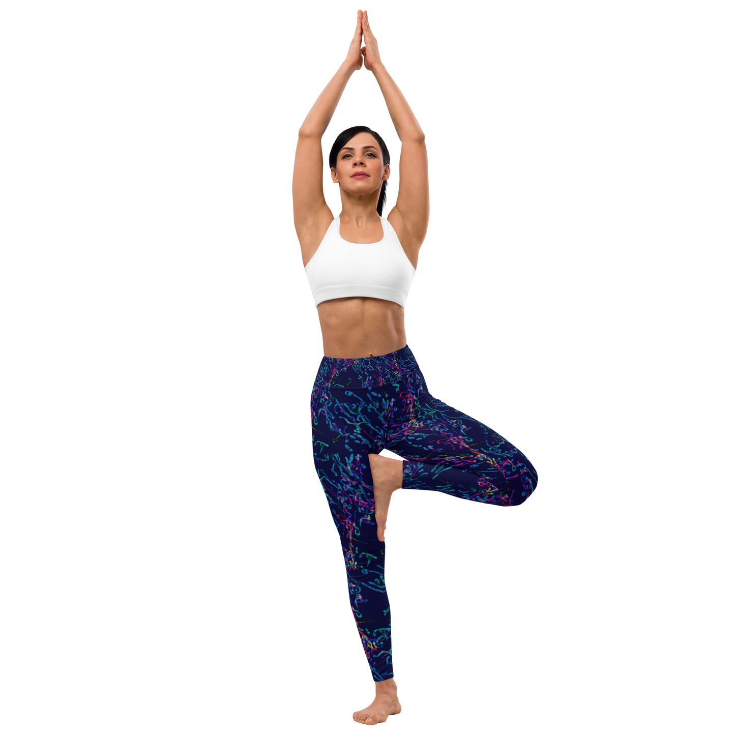 Women High Waisted Bootcut Workout Yoga Pants Front Split Flutter